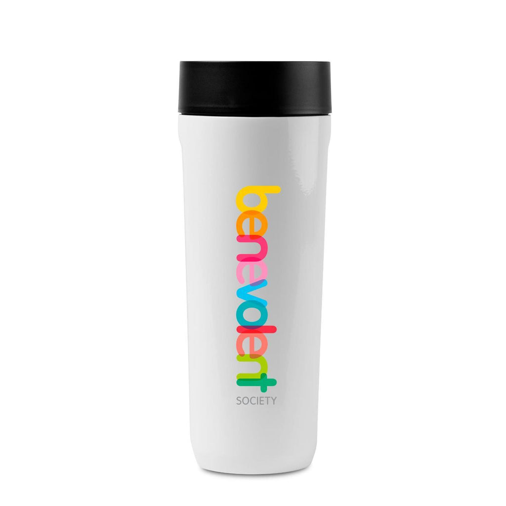 Corkcicle Commuter Cup, Spill Proof, 17 oz Laser Engraving - White - View 3