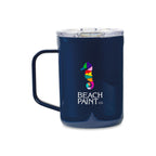 Corkcicle Insulated Coffee Mug with Sliding Lid, 16 oz Laser Engraving - Gloss Navy - View 1