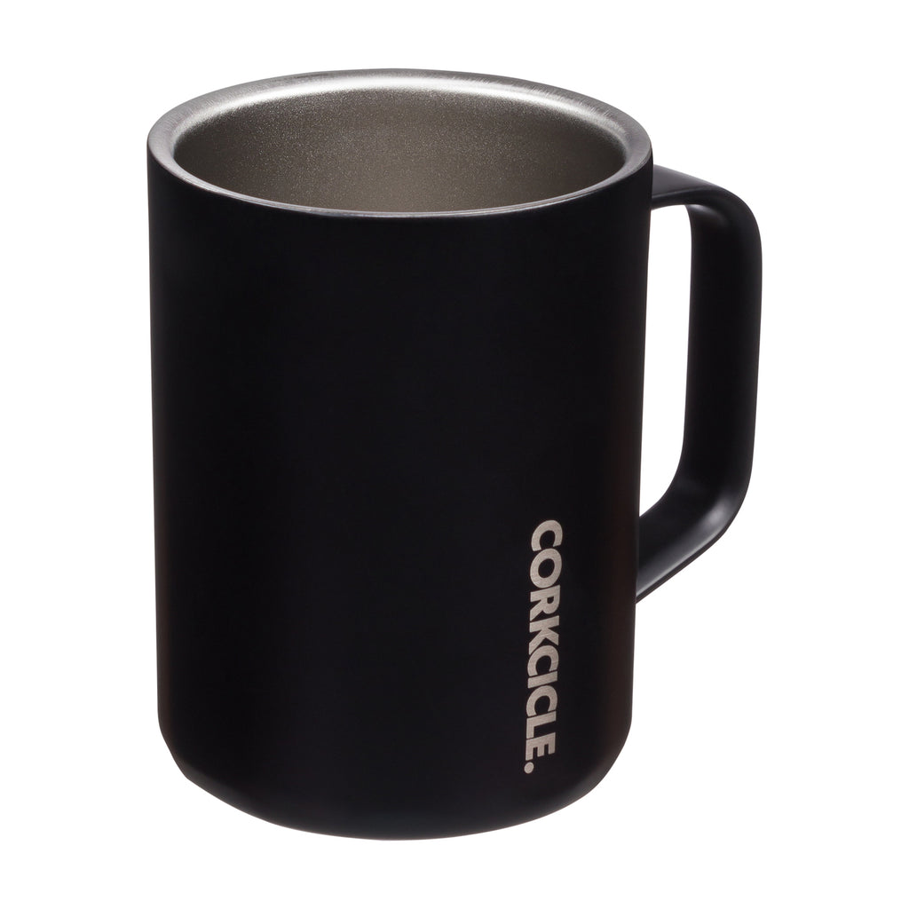 Corkcicle Insulated Coffee Mug with Sliding Lid, 16 oz Laser Engraving - Matte Black - View 3