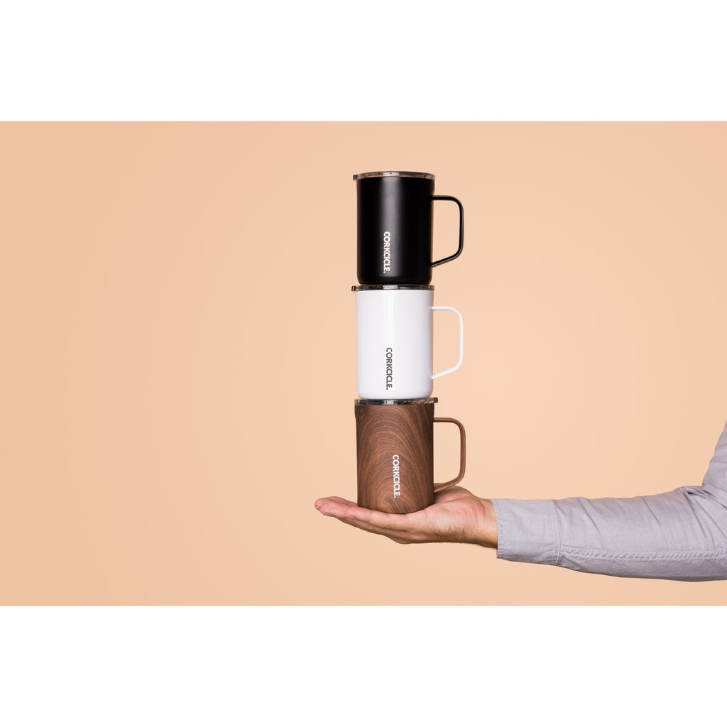 Corkcicle Insulated Coffee Mug with Sliding Lid, 16 oz Laser Engraving - Walnut - View 7
