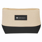 Cosmetic Bag, Allure - Natural with Black - Pad Print