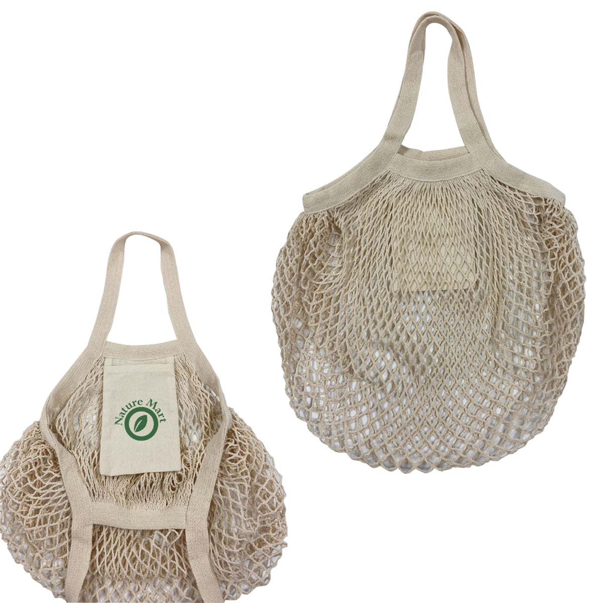 Cotton Market Tote Bag, 8 oz - Natural - Silk Screen