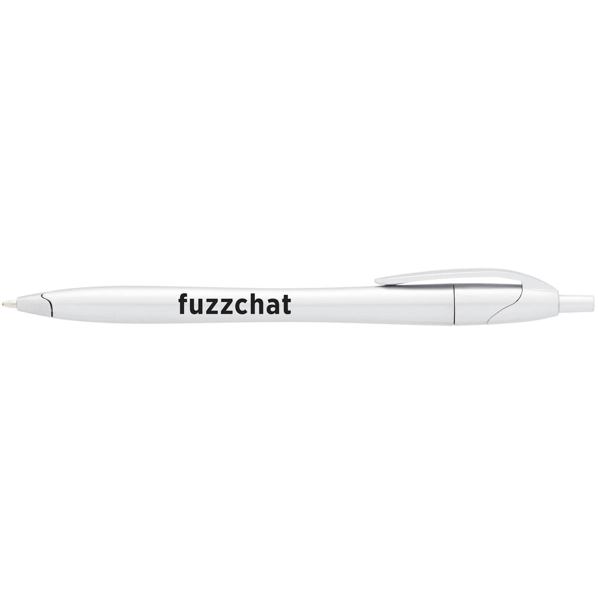 Cougar Click Ballpoint Pen in Translucent and Solid Colors - Silver - Front