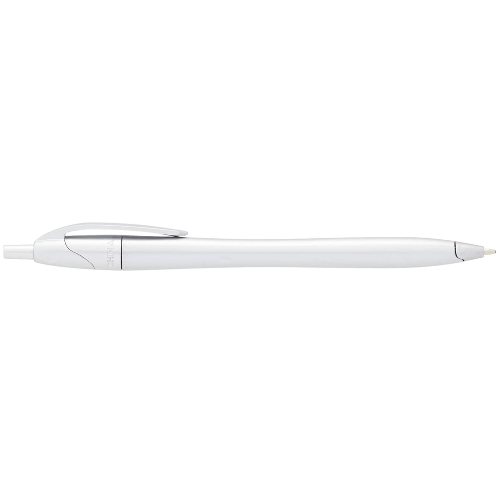 Cougar Click Ballpoint Pen in Translucent and Solid Colors - Silver - Left Side