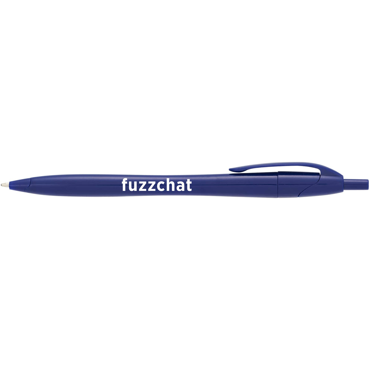 Cougar Click Ballpoint Pen in Translucent and Solid Colors - Solid Blue - Front