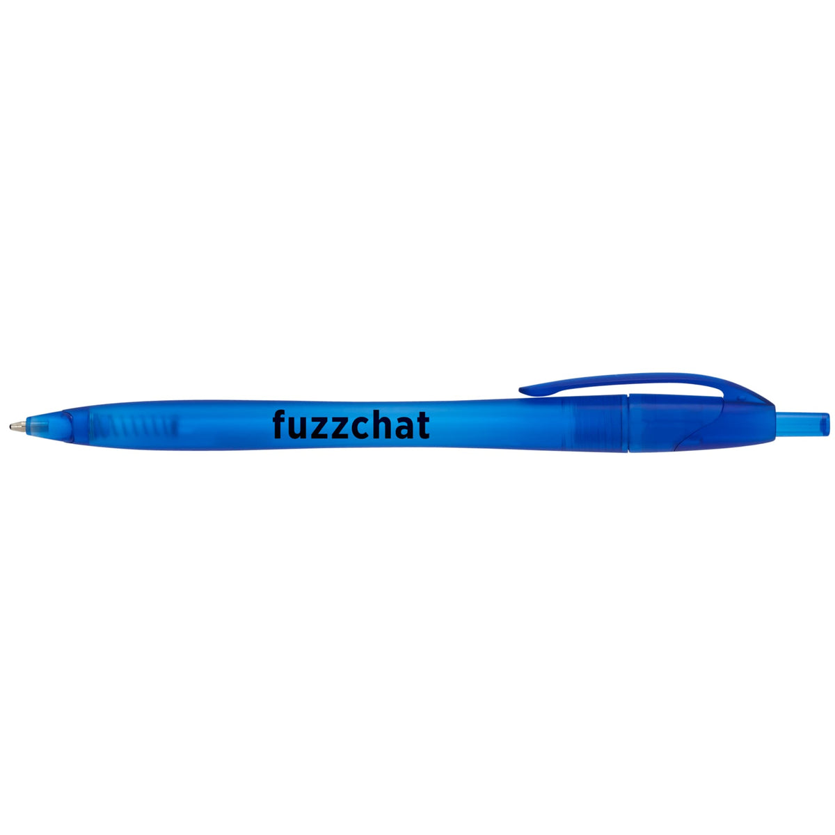 Cougar Click Ballpoint Pen in Translucent and Solid Colors - Translucent Blue - Front