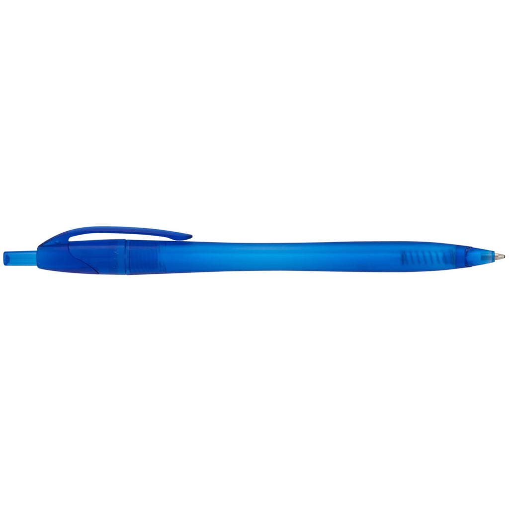 Cougar Click Ballpoint Pen in Translucent and Solid Colors - Translucent Blue - Left Side