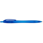 Cougar Click Ballpoint Pen in Translucent and Solid Colors - Translucent Blue - Left Side