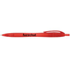 Cougar Click Ballpoint Pen in Translucent and Solid Colors - Translucent Red - Front