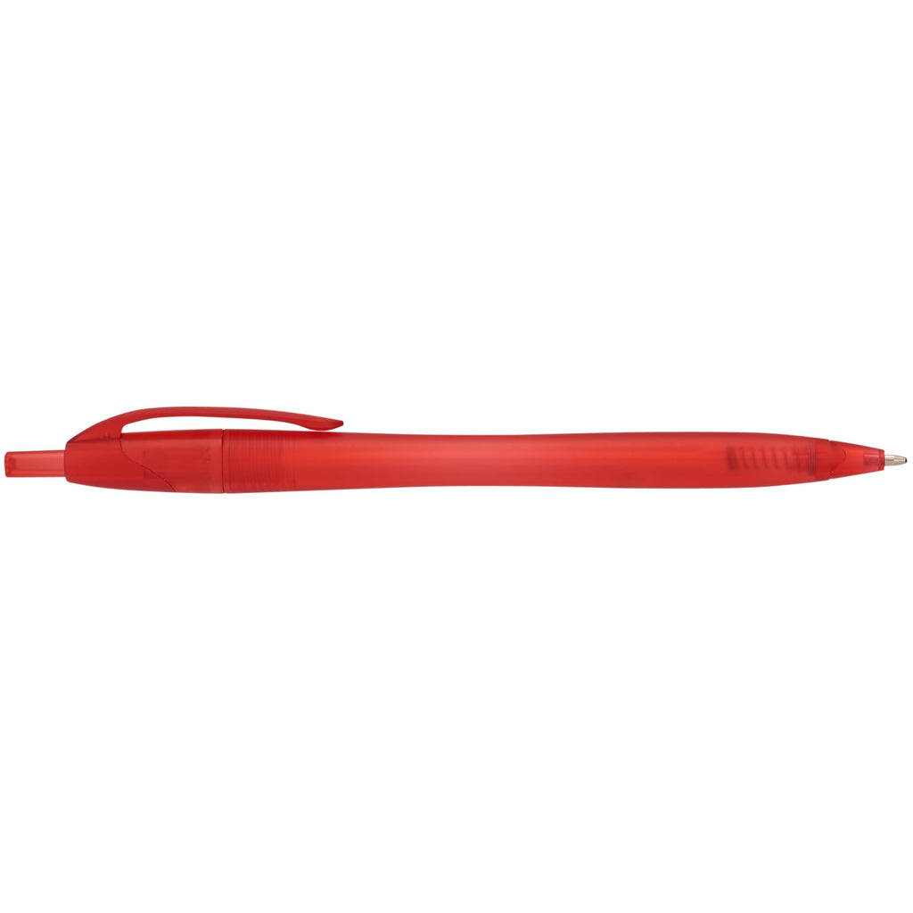 Cougar Click Ballpoint Pen in Translucent and Solid Colors - Translucent Red - Left Side