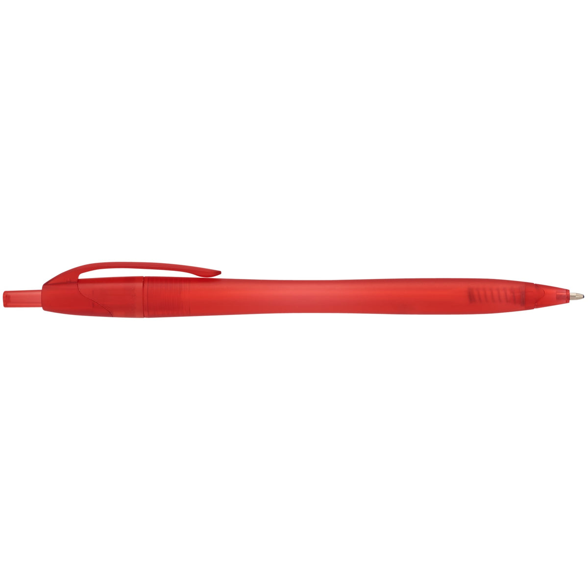 Cougar Click Ballpoint Pen in Translucent and Solid Colors - Translucent Red - Left Side