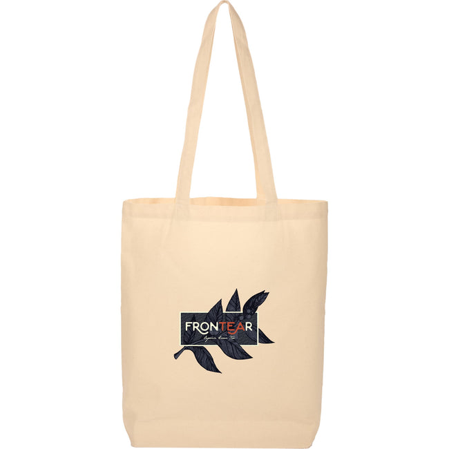 Cove Gusseted Organic Cotton Tote, 5 oz Full Color