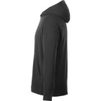 Coville Knit Hoodie with Thumb Holes for Men Embroidery - Black - Left Side