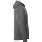 Coville Knit Hoodie with Thumb Holes for Men Embroidery - Grey Storm - Right Side