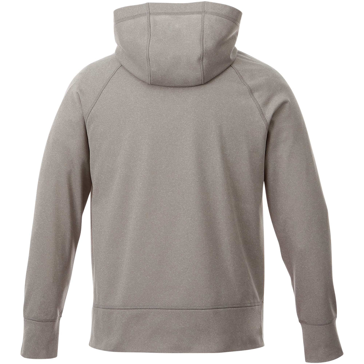 Coville Knit Hoodie with Thumb Holes for Men Embroidery - Heather Grey - Back Flat