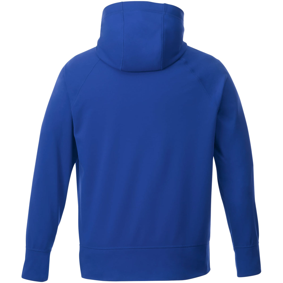 Coville Knit Hoodie with Thumb Holes for Men Embroidery - New Royal - Back Flat