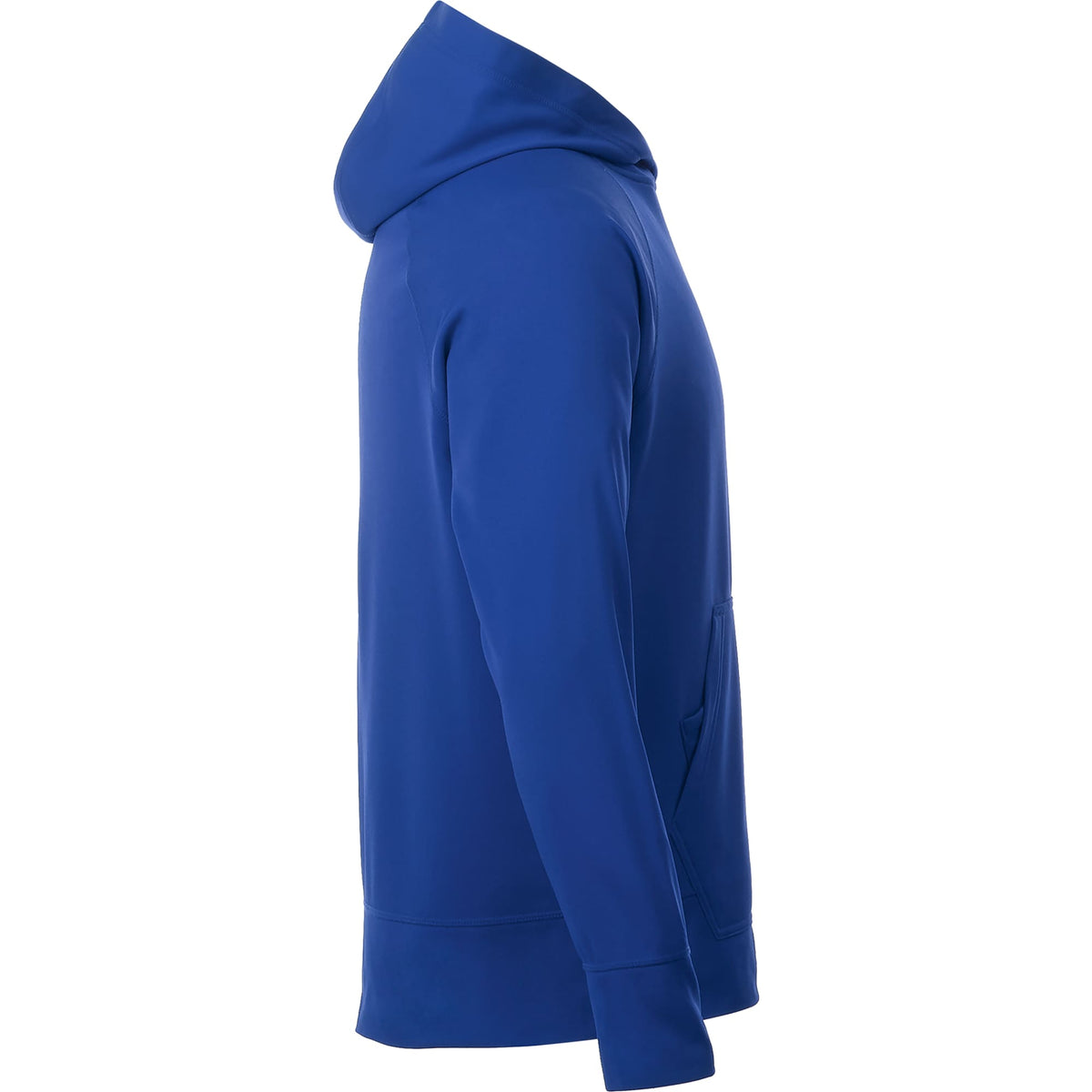 Coville Knit Hoodie with Thumb Holes for Men Embroidery - New Royal - Right Side