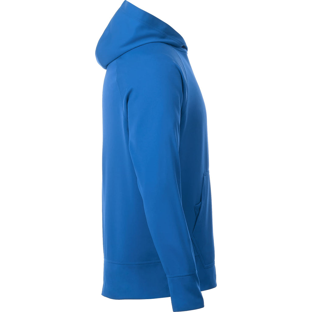 Coville Knit Hoodie with Thumb Holes for Men Embroidery - Olympic Blue - Right Side