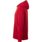 Coville Knit Hoodie with Thumb Holes for Men Embroidery - Team Red - Left Side