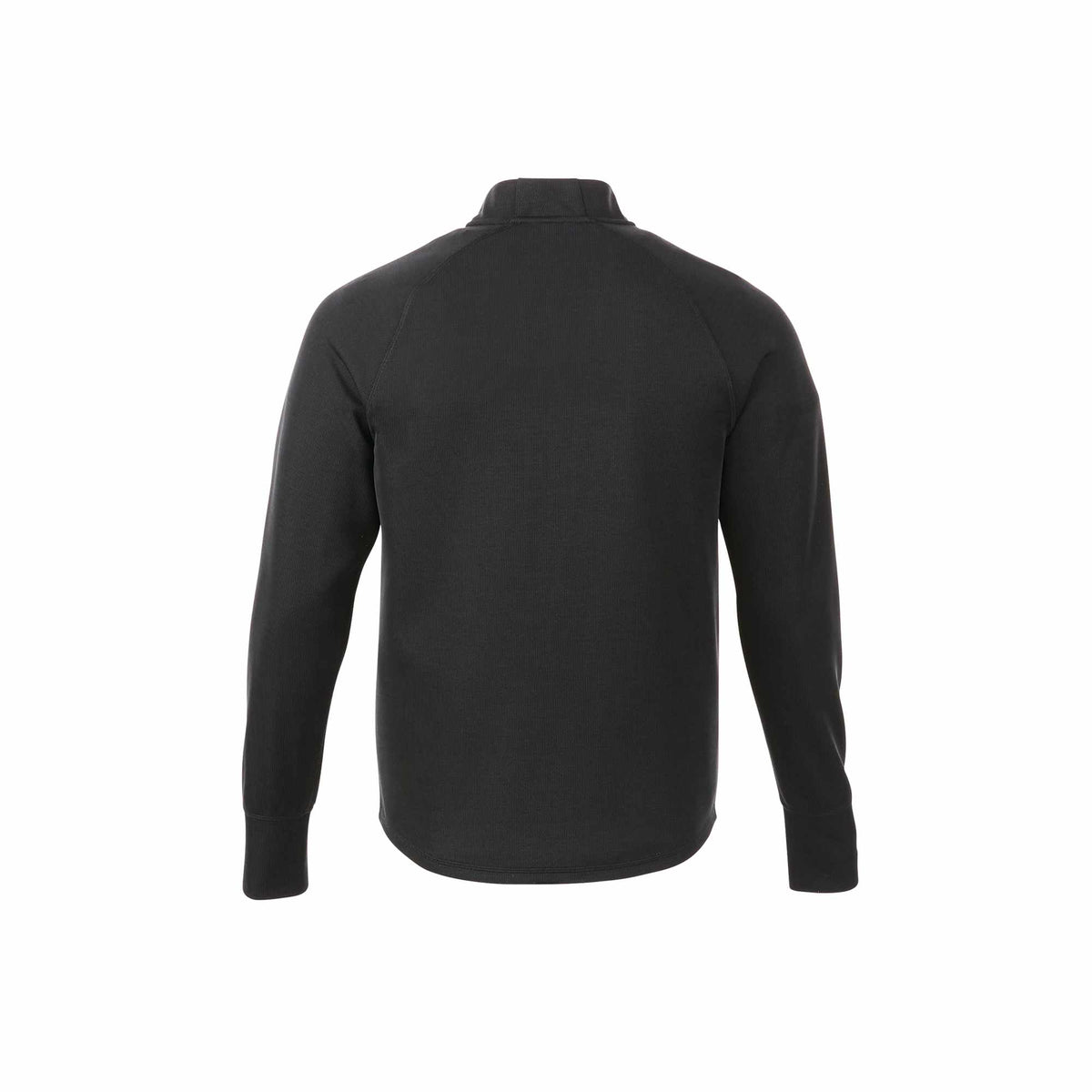 Crane Performance Knit Half Zip with Thumb Holes for Men Transfer - Black - Back Flat