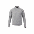Crane Performance Knit Half Zip with Thumb Holes for Men Transfer - Heather Charcoal - Front Flat