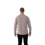 Crane Performance Knit Half Zip with Thumb Holes for Men Transfer - Maroon Heather - Back On Model