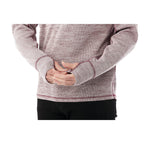 Crane Performance Knit Half Zip with Thumb Holes for Men Transfer - Maroon Heather - On Model