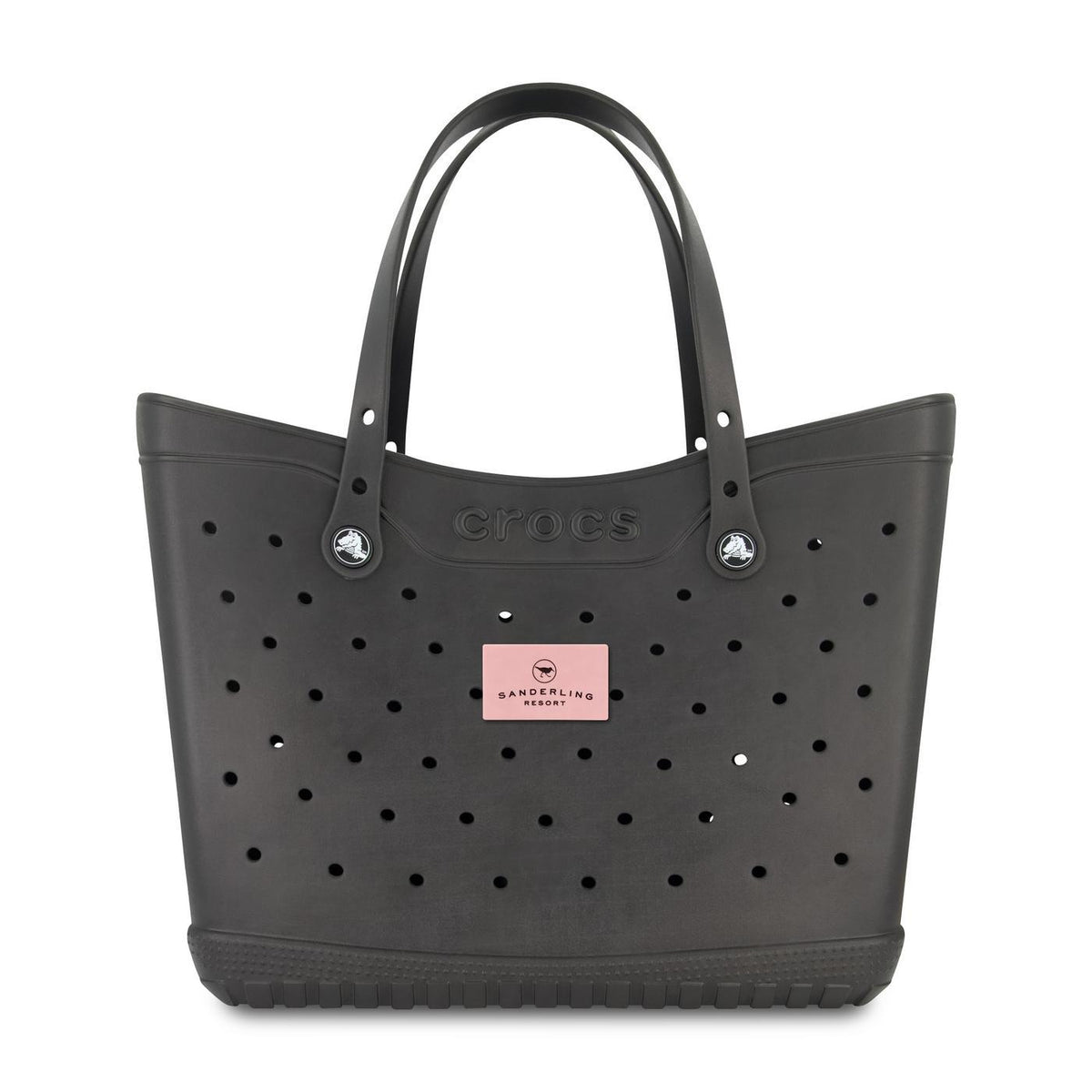 Crocs Classic Tote Bag, Large - Black / Powder Pink - View 1