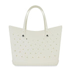 Crocs Classic Tote Bag, Large - White / Powder Pink - View 2