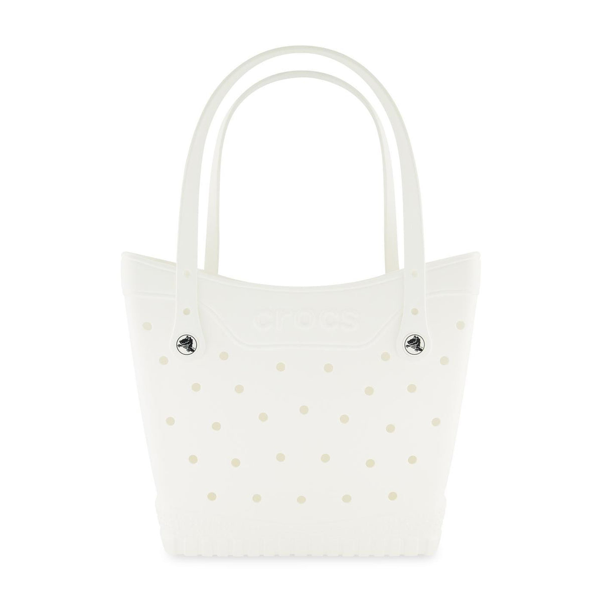 Crocs Classic Tote Bag, Medium Laser Engraving - White / Powder Pink - View 2