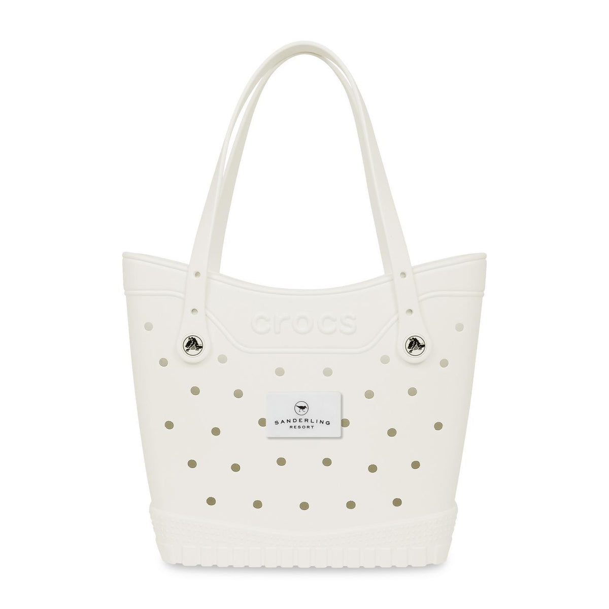 Crocs Classic Tote Bag, Medium Laser Engraving - White - View 1