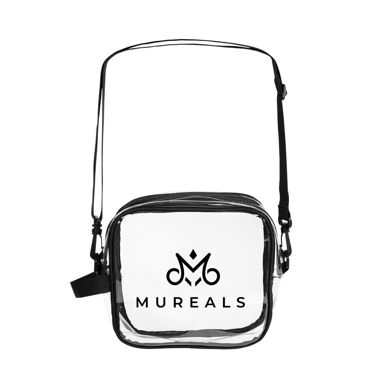Crossbody Bag, Clear - Clear with Black - Silk Screen
