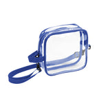 Crossbody Bag, Clear - Clear With Royal - Angle