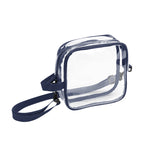 Crossbody Bag, Clear - Navy - Angle