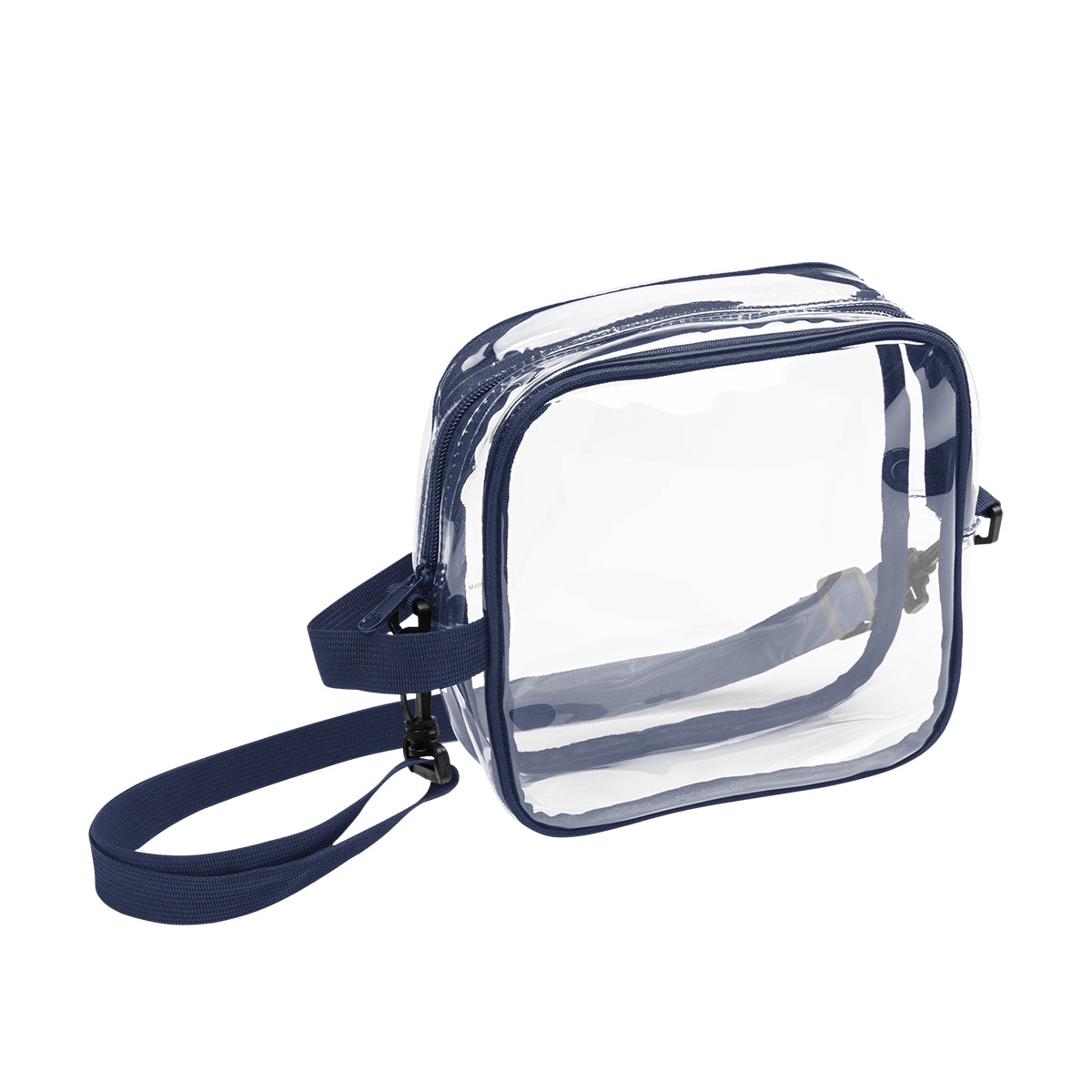 Crossbody Bag, Clear - Navy - Angle