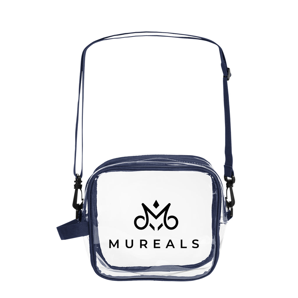 Crossbody Bag, Clear - Navy - Silk Screen
