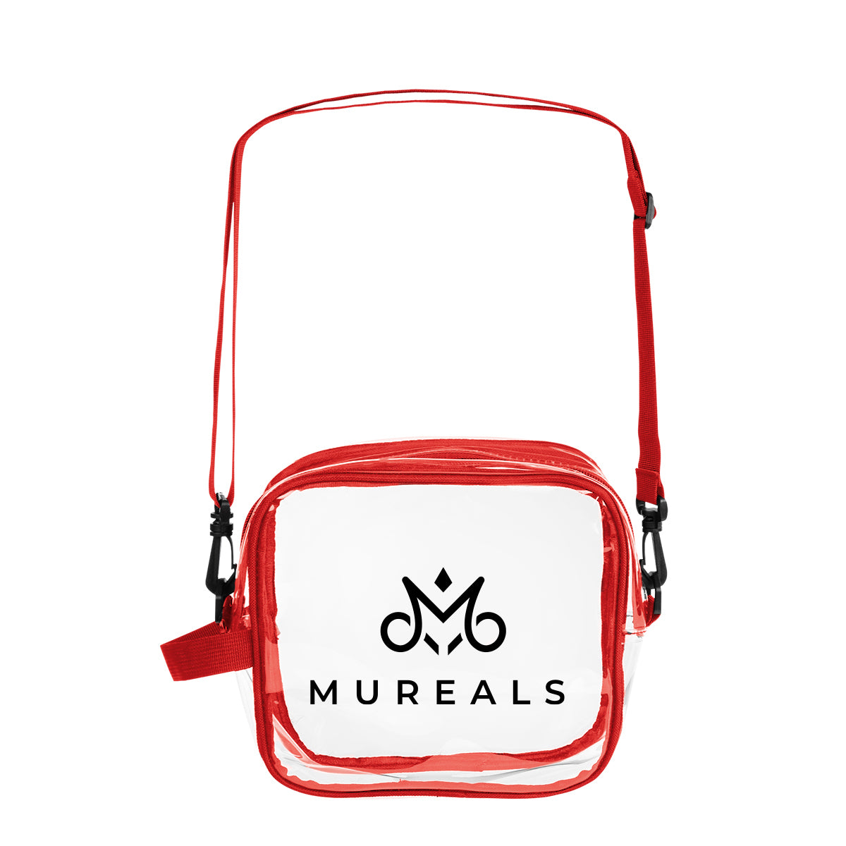 Crossbody Bag, Clear - Red - Silk Screen