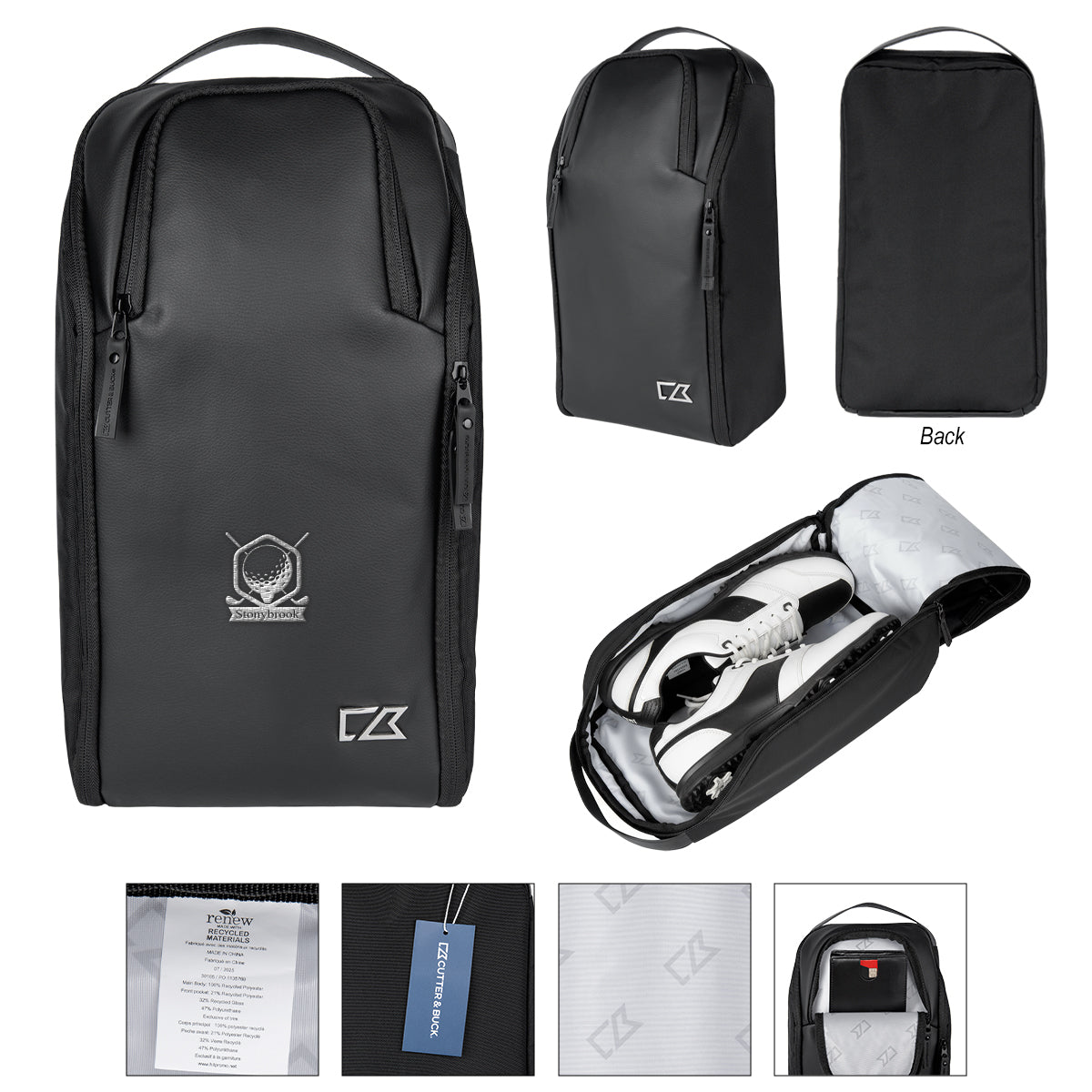 Cutter & Buck Active Golf Shoe Bag Embroidery - Black - Embroidery