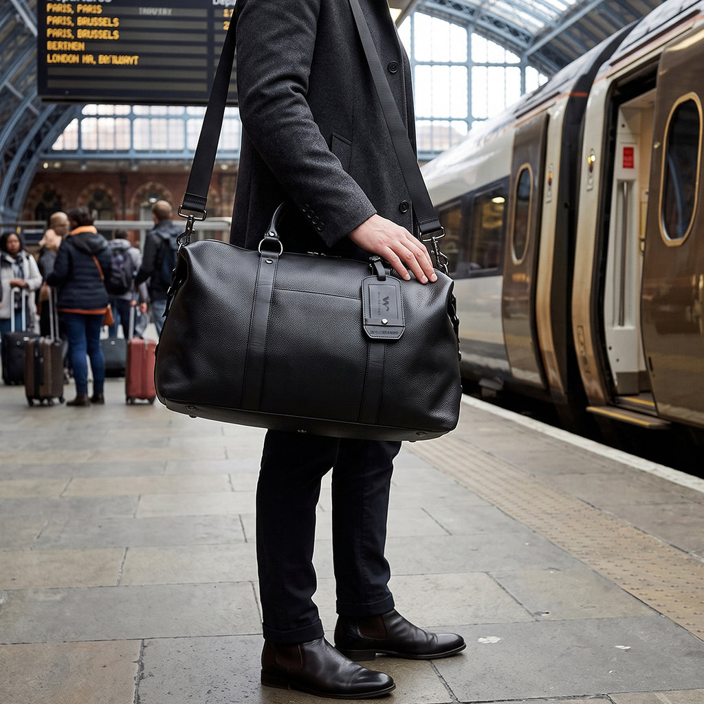 Cutter & Buck Travel Kit in Leather - Lifestyle_Deboss