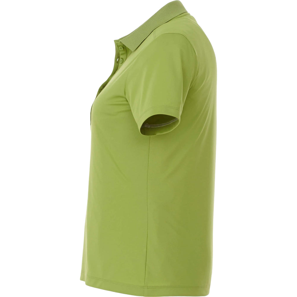 Dade Textured Performance Polo for Women Transfer - Dark Citron Green - Left Side