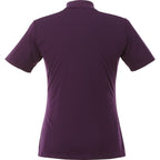 Dade Textured Performance Polo for Women Transfer - Dark Plum - Back Flat