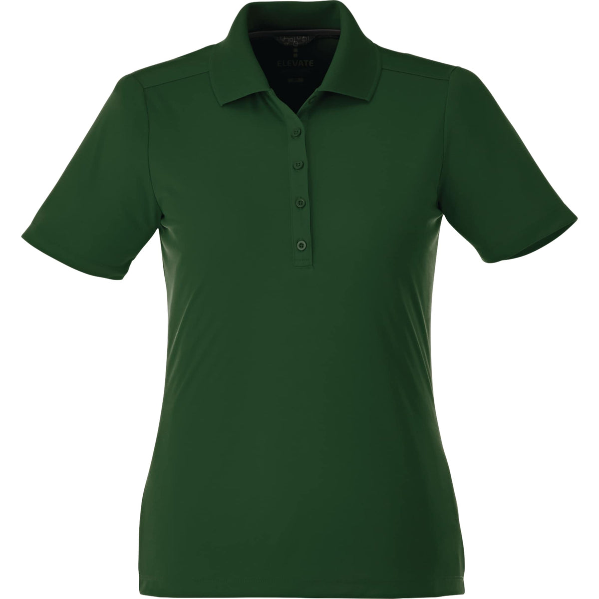 Dade Textured Performance Polo for Women Transfer - Forest Green - Front Flat