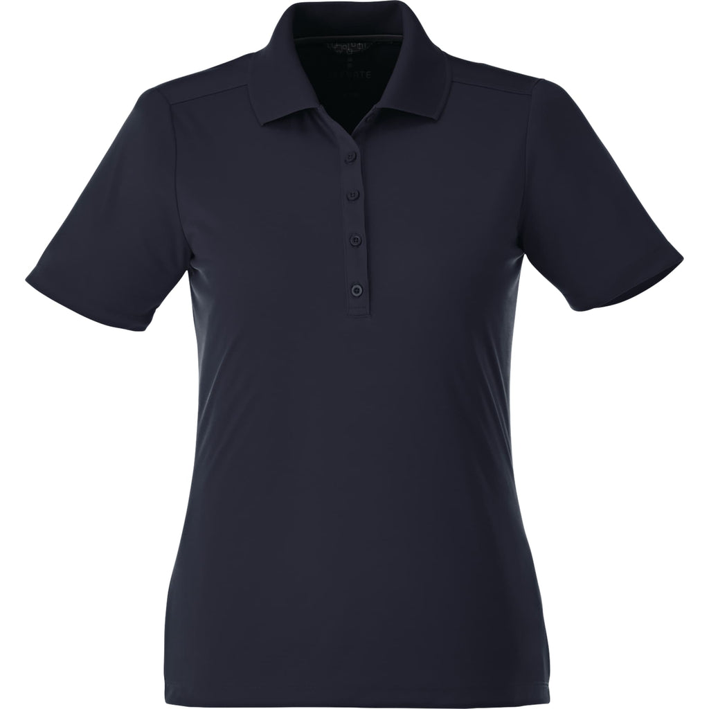 Dade Textured Performance Polo for Women Transfer - Navy - Front Flat
