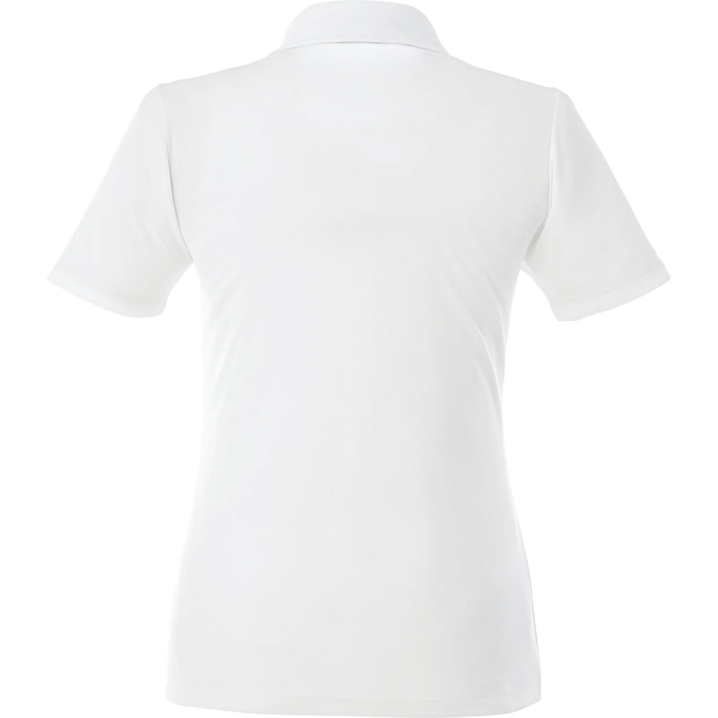 Dade Textured Performance Polo for Women Transfer - White - Back Flat