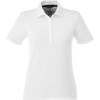 Dade Textured Performance Polo for Women Transfer - White - Front Flat