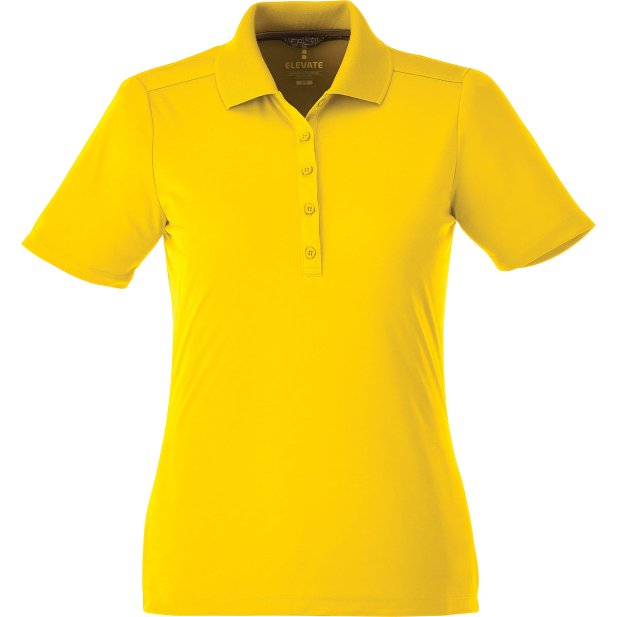 Dade Textured Performance Polo for Women Transfer - Yellow - Front Flat