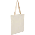 Dakota Recycled Cotton Tote with Herringbone Handles, 5 oz Transfer - Natural - Right Angle