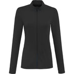 Dara Recycled Tech Full Zip Jacket for Women Embroidery - Black - Front