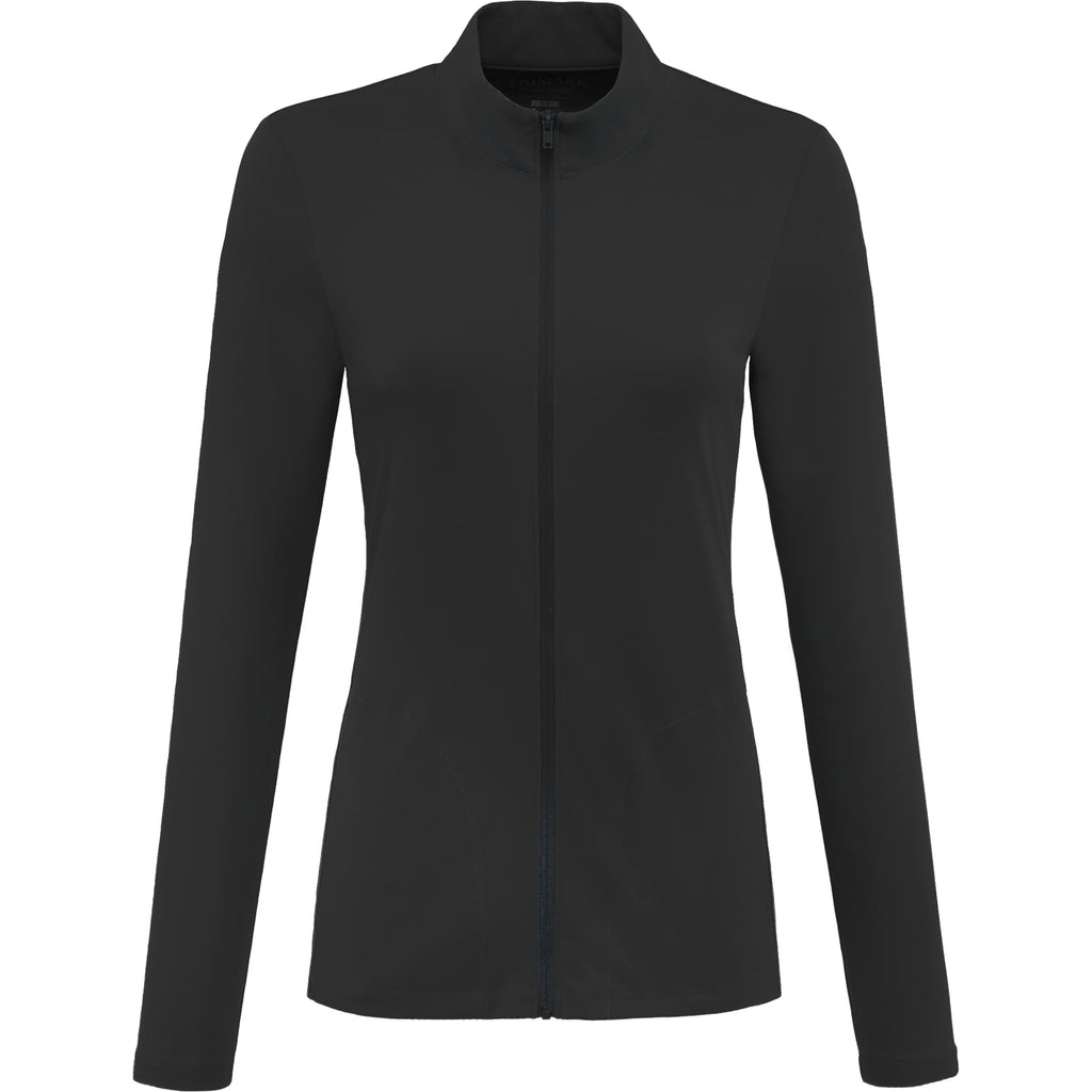 Dara Recycled Tech Full Zip Jacket for Women Transfer - Black - Front
