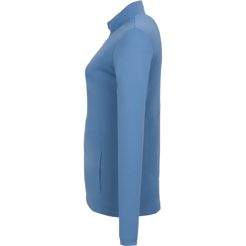 Dara Recycled Tech Full Zip Jacket for Women Transfer - Moonlight Blue - Left Side